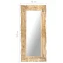 Solid mango wood mirror 110x50 cm by , Mirrors - Ref: Foro24-321637, Price: 122,04 €, Discount: %