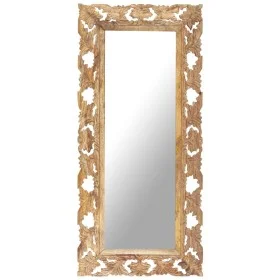 Brauner handgeschnitzter Spiegel 110x50 cm aus massivem Mangoholz von , Spiegel - Ref: Foro24-321640, Preis: 125,33 €, Rabatt: %