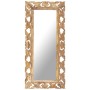 Brown hand carved mirror 110x50 cm solid mango wood by , Mirrors - Ref: Foro24-321640, Price: 127,96 €, Discount: %