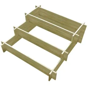 Pflanzgefäß mit 3 Ebenen aus imprägniertem Holz 90x90x35 cm von , Töpfe und Pflanzgefäße - Ref: Foro24-41916, Preis: 42,57 €,...