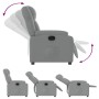Sillón reclinable de tela gris claro