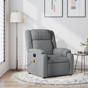 Sillón reclinable de masaje de tela gris claro de , Sillones - Ref: Foro24-373548, Precio: 232,37 €, Descuento: %