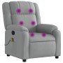 Light Gray Fabric Massage Recliner by , Armchairs - Ref: Foro24-373548, Price: 232,37 €, Discount: %