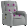 Light Gray Fabric Massage Recliner by , Armchairs - Ref: Foro24-373548, Price: 212,04 €, Discount: %