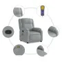 Light Gray Fabric Massage Recliner by , Armchairs - Ref: Foro24-373548, Price: 212,04 €, Discount: %
