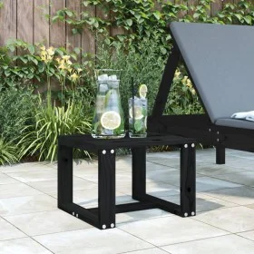 Garden side table solid black pine wood 40x38x28.5 cm by , Garden tables - Ref: Foro24-825083, Price: 28,91 €, Discount: %