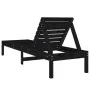 Sonnenliegen 2 Einheiten aus massivem schwarzem Kiefernholz 199,5 x 60 x 74 cm von , Liegen - Ref: Foro24-825074, Preis: 158,...