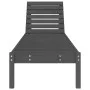Solid gray pine wood lounger 199.5x60x74 cm by , Loungers - Ref: Foro24-825069, Price: 86,96 €, Discount: %