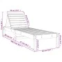 Liege aus massivem, grauem Kiefernholz, 199,5 x 60 x 74 cm von , Liegen - Ref: Foro24-825069, Preis: 86,20 €, Rabatt: %
