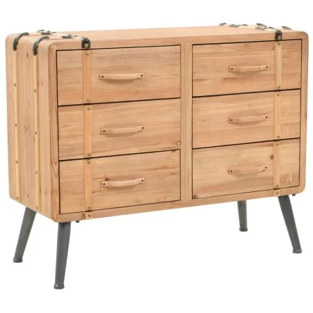 Cajonera de madera maciza de abeto 91x35x73 cm de vidaXL, Taquillas y armarios de almacenamiento - Ref: Foro24-245774, Precio...