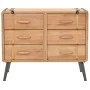 Cajonera de madera maciza de abeto 91x35x73 cm de vidaXL, Taquillas y armarios de almacenamiento - Ref: Foro24-245774, Precio...