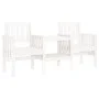 Gartenbank mit 2-Sitzer-Tisch aus massivem weißem Kiefernholz von , Gartenbänke - Ref: Foro24-825150, Preis: 162,10 €, Rabatt: %