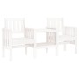 Gartenbank mit 2-Sitzer-Tisch aus massivem weißem Kiefernholz von , Gartenbänke - Ref: Foro24-825150, Preis: 164,64 €, Rabatt: %