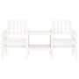Gartenbank mit 2-Sitzer-Tisch aus massivem weißem Kiefernholz von , Gartenbänke - Ref: Foro24-825150, Preis: 164,64 €, Rabatt: %