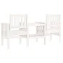 Garden bench with 2-seater table solid white pine wood by , garden benches - Ref: Foro24-825150, Price: 162,10 €, Discount: %