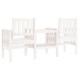 Gartenbank mit 2-Sitzer-Tisch aus massivem weißem Kiefernholz von , Gartenbänke - Ref: Foro24-825150, Preis: 164,64 €, Rabatt: %