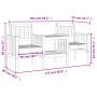 Gartenbank mit 2-Sitzer-Tisch aus massivem weißem Kiefernholz von , Gartenbänke - Ref: Foro24-825150, Preis: 164,64 €, Rabatt: %