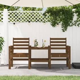 Gartenbank mit 2-Sitzer-Tisch aus massivem honigbraunem Kiefernholz von , Gartenbänke - Ref: Foro24-825159, Preis: 177,25 €, ...