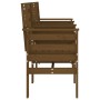 Banco jardín con mesa 2 plazas madera maciza pino marrón miel de , Bancos de jardín - Ref: Foro24-825159, Precio: 179,69 €, D...