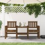 Garden bench with 2-seater table solid honey brown pine wood by , garden benches - Ref: Foro24-825152, Price: 179,65 €, Disco...