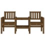 Gartenbank mit 2-Sitzer-Tisch aus massivem honigbraunem Kiefernholz von , Gartenbänke - Ref: Foro24-825152, Preis: 179,65 €, ...