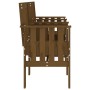 Garden bench with 2-seater table solid honey brown pine wood by , garden benches - Ref: Foro24-825152, Price: 179,65 €, Disco...