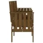 Garden bench with 2-seater table solid honey brown pine wood by , garden benches - Ref: Foro24-825152, Price: 176,78 €, Disco...