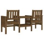 Garden bench with 2-seater table solid honey brown pine wood by , garden benches - Ref: Foro24-825152, Price: 179,65 €, Disco...