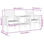 Garden bench with 2-seater table solid honey brown pine wood by , garden benches - Ref: Foro24-825152, Price: 179,65 €, Disco...
