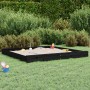 Sandkasten mit quadratischen Sitzen aus massivem schwarzem Kiefernholz von , Sandkästen - Ref: Foro24-825048, Preis: 148,78 €...
