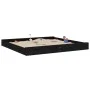 Sandbox with square seats in solid black pine wood by , sandboxes - Ref: Foro24-825048, Price: 145,95 €, Discount: %