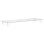 Soporte de monitor vidrio templado y metal blanco 100x35x8 cm de , Bases y elevadores para ordenadores - Ref: Foro24-374222, ...