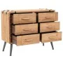 Cajonera de madera maciza de abeto 91x35x73 cm de vidaXL, Taquillas y armarios de almacenamiento - Ref: Foro24-245774, Precio...