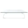 Monitorhalterung aus gehärtetem Glas und weißem Metall, 100 x 35 x 8 cm von , Computersockel und -erhöhungen - Ref: Foro24-37...