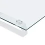 Monitorhalterung aus gehärtetem Glas und weißem Metall, 100 x 35 x 8 cm von , Computersockel und -erhöhungen - Ref: Foro24-37...