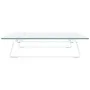 Tempered glass and white metal monitor stand 60x35x8 cm by , Computer bases and risers - Ref: Foro24-374220, Price: 36,17 €, ...