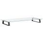 Monitorständer aus gehärtetem Glas und schwarzem Metall, 80 x 35 x 8 cm von , Computersockel und -erhöhungen - Ref: Foro24-37...
