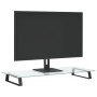 Monitorständer aus gehärtetem Glas und schwarzem Metall, 80 x 35 x 8 cm von , Computersockel und -erhöhungen - Ref: Foro24-37...