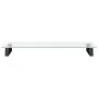 Monitorständer aus gehärtetem Glas und schwarzem Metall, 80 x 35 x 8 cm von , Computersockel und -erhöhungen - Ref: Foro24-37...