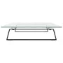 Monitorständer aus gehärtetem Glas und schwarzem Metall, 80 x 35 x 8 cm von , Computersockel und -erhöhungen - Ref: Foro24-37...