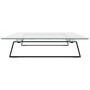 Monitorständer aus gehärtetem Glas und schwarzem Metall, 80 x 35 x 8 cm von , Computersockel und -erhöhungen - Ref: Foro24-37...