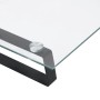 Monitorständer aus gehärtetem Glas und schwarzem Metall, 80 x 35 x 8 cm von , Computersockel und -erhöhungen - Ref: Foro24-37...