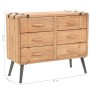 Kommode aus massivem Tannenholz, 91 x 35 x 73 cm von vidaXL, Schließfächer und Lagerschränke - Ref: Foro24-245774, Preis: 208...