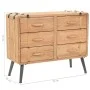 Kommode aus massivem Tannenholz, 91 x 35 x 73 cm von vidaXL, Schließfächer und Lagerschränke - Ref: Foro24-245774, Preis: 208...
