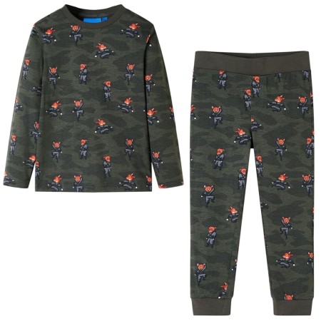 Pijama infantil de manga larga caqui 128 de , Pijamas de niños - Ref: Foro24-12687, Precio: 12,29 €, Descuento: %