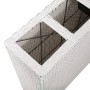 Jardinera alta con 4 macetas ratán sintético blanco de vidaXL, Maceteros y jardineras - Ref: Foro24-45427, Precio: 156,13 €, ...