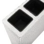 Tall planter with 4 white synthetic rattan pots by vidaXL, Pots and planters - Ref: Foro24-45427, Price: 135,01 €, Discount: %
