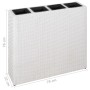 Jardinera alta con 4 macetas ratán sintético blanco de vidaXL, Maceteros y jardineras - Ref: Foro24-45427, Precio: 156,13 €, ...