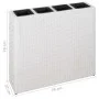 Tall planter with 4 white synthetic rattan pots by vidaXL, Pots and planters - Ref: Foro24-45427, Price: 135,01 €, Discount: %