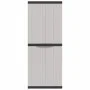 Gray and black PP outdoor storage cabinet 65x37x165 cm by , Lockers and storage cabinets - Ref: Foro24-364201, Price: 143,81 ...